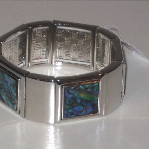 LIA SOPHIA PACIFIC BRACELET - GENUINE ABALONE GORGEOUS NWT 3" - Picture 11 of 11